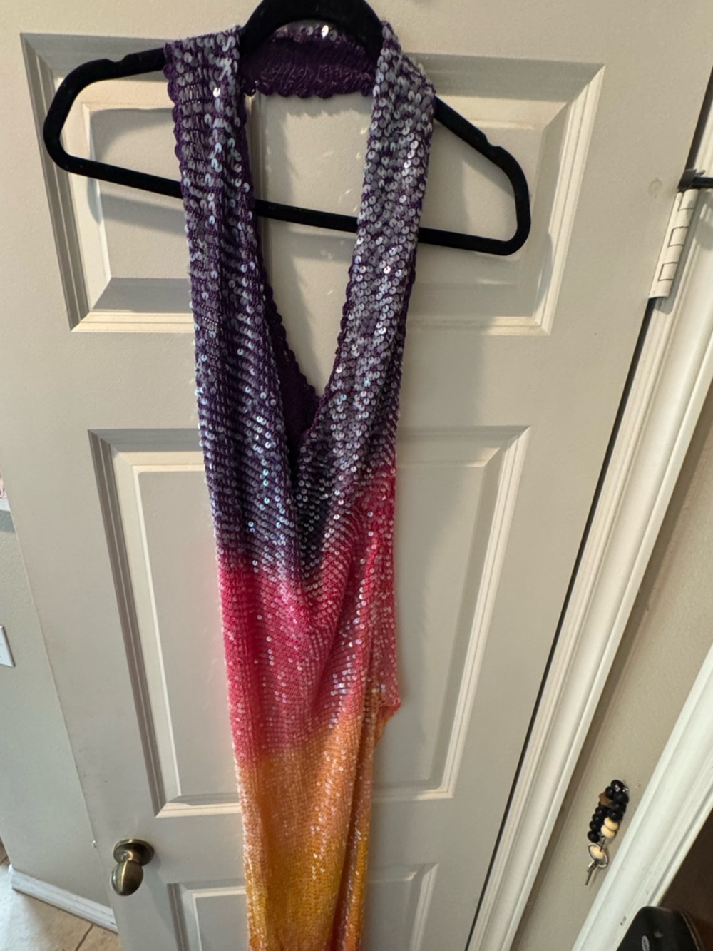 Retrofête Purple Sequined Dress